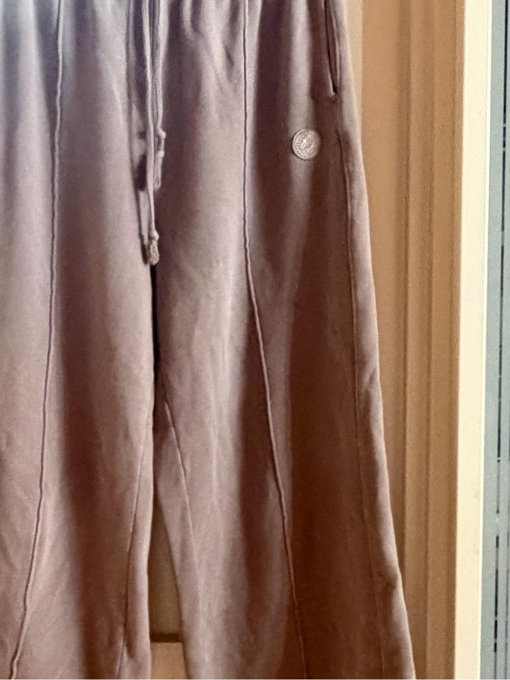 PINK Victoria's Secret Wide Leg Drawstring Pants in Dusty Mauve